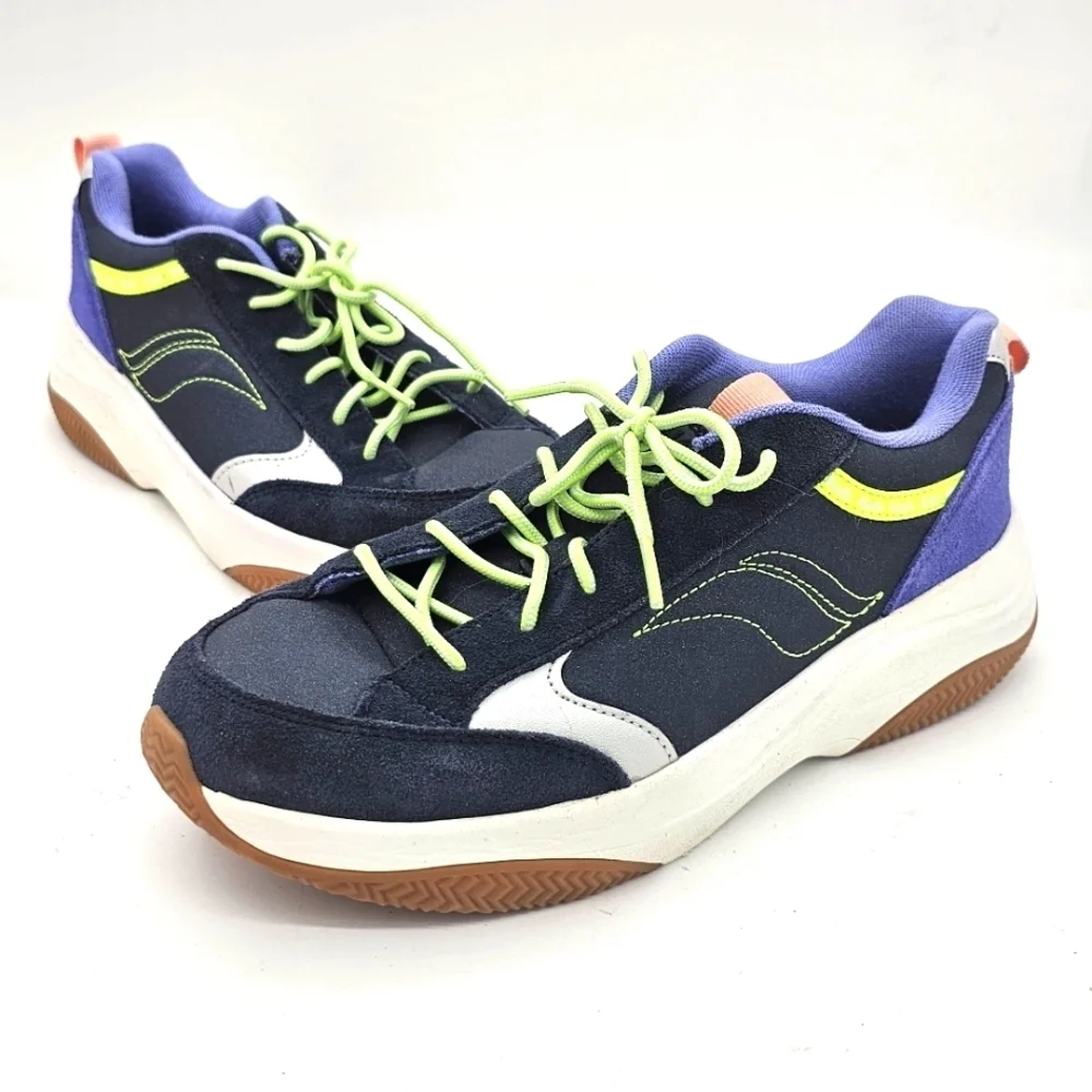 Keds K-89 Suede/Leather Sneakers | Blue Multi | Women’s 9.5 M | New Without Box